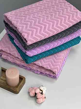 Акция! Комплект махровых полотенец Ideal Textile 2 шт (50х90см, 70х140 см) розовый, Узбекистан Черновцы