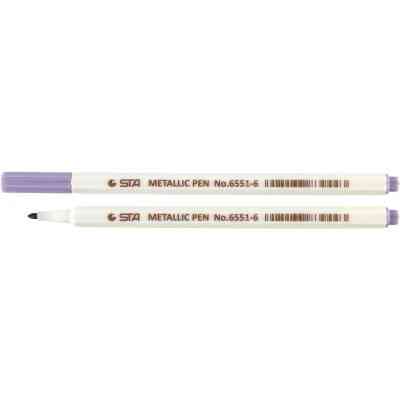 Художній маркер STA Маркер художній Paint STA 6551 1 мм, металік фіолетовий (STA6551-M06) Вінниця