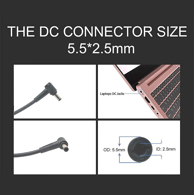 Зарядний пристрій для ноутбуку ASUS ROG 180 Вт, 19.5 В, 9.23 А, роз’єм 5,5×2,5 мм, зарядка для G750 G75 G46 G53 G55 G70 Київ - фото 4