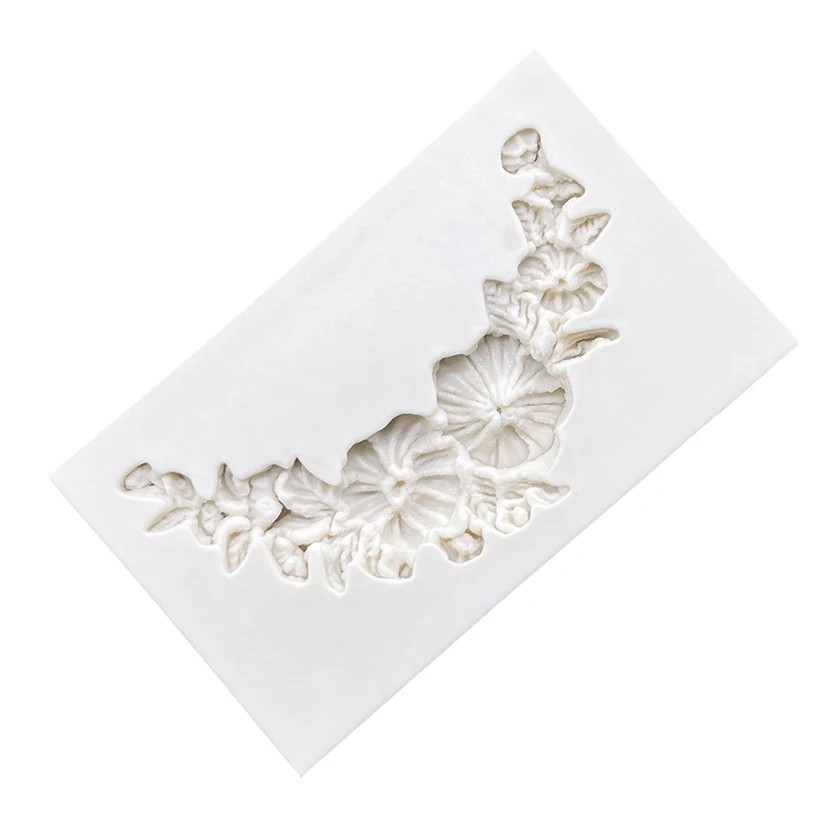 Молд силиконовый Цветочки 43 на 72 мм серый Киев - изображение 3