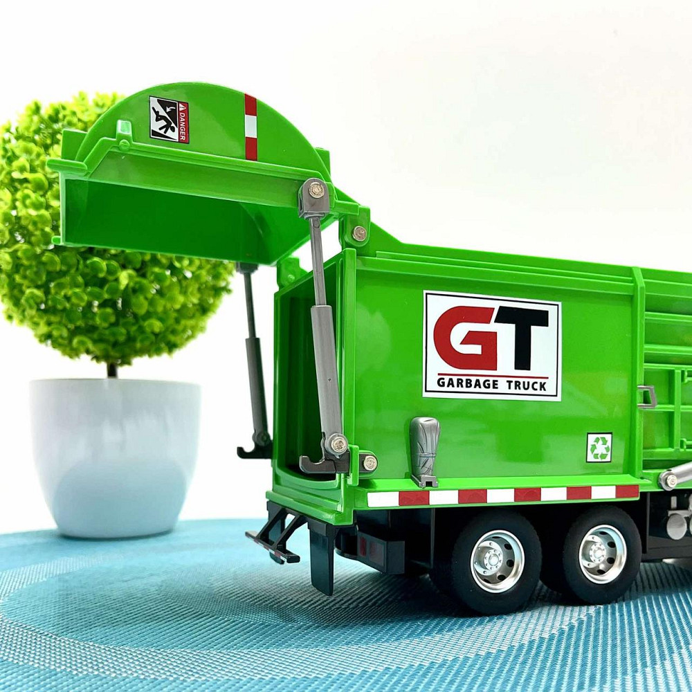 Сміттєвоз інерційний рухомі деталі звук світло Зелений (JD 288) Чернігів - фото 4