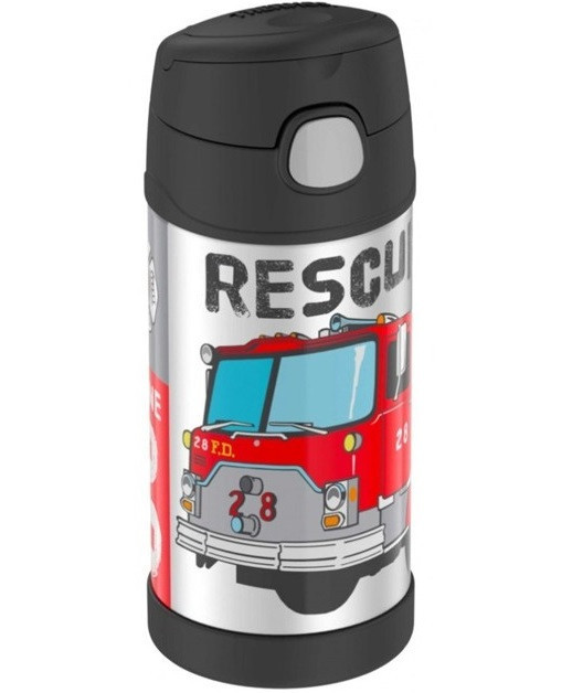 Дитячий Термос (Термофляга) із трубочкою для напоїв 355 мл Thermos "FUNTAINER" (12001F) Нержавіюча сталь Нововолинськ - фото 2