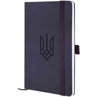 Книга записна Axent Partner Soft Skin Герб 125x195 мм, 96 аркушів, клітинка, синя (8616-02-4-A) Вінниця