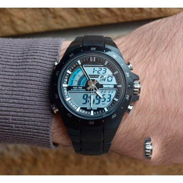 Мужские часы Skmei 1016 Shark Black Киев - изображение 3