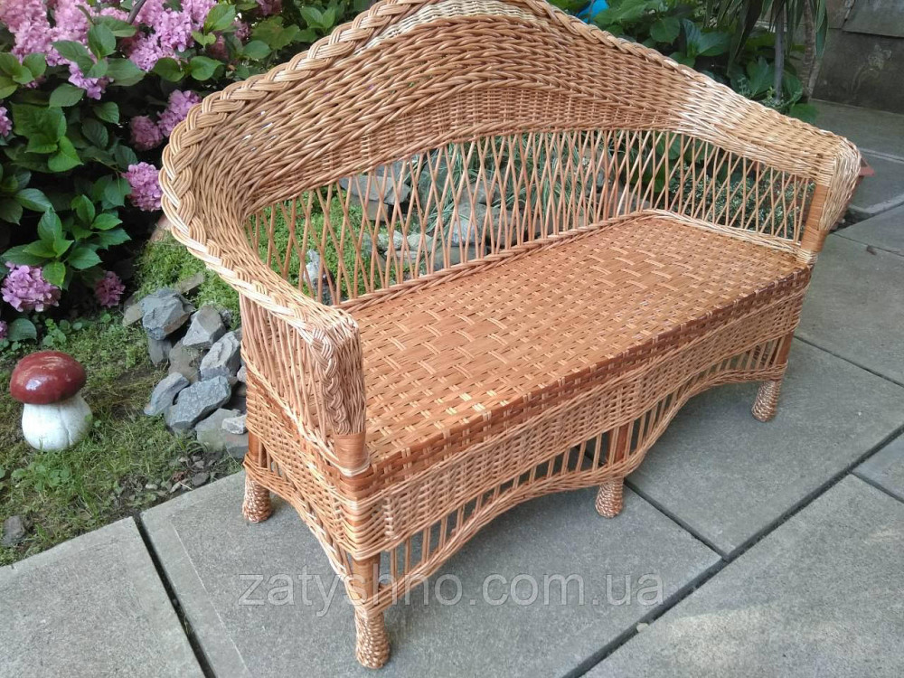 Плетеный диван кофейный низкая спинка Киев - изображение 3