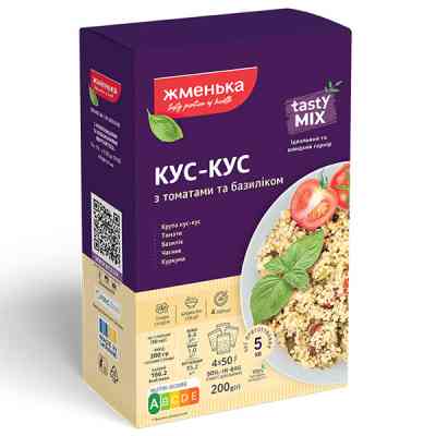 Крупа Жменька Кус-кус з томатами та базиліком 200 г (4820152181879) Вінниця