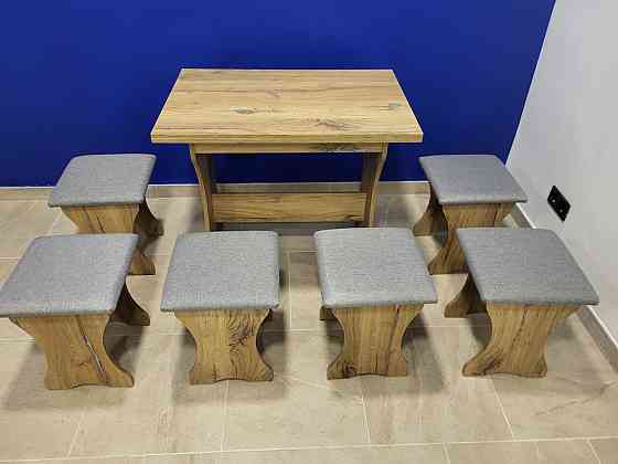 Стол и 6 табуреток комплектом - Дуб Флагшток Львов