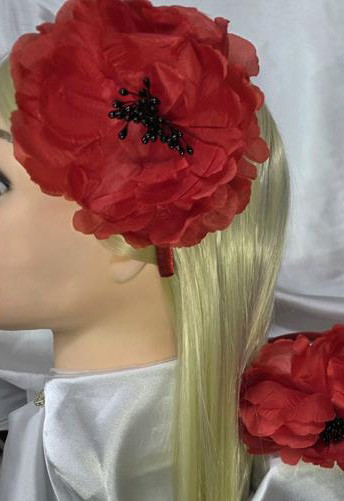 Обруч для волосся в українському стилі Мак 12 шт. Київ - фото 1