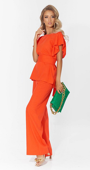 Льняной брючный костюм (46) Киев - изображение 2