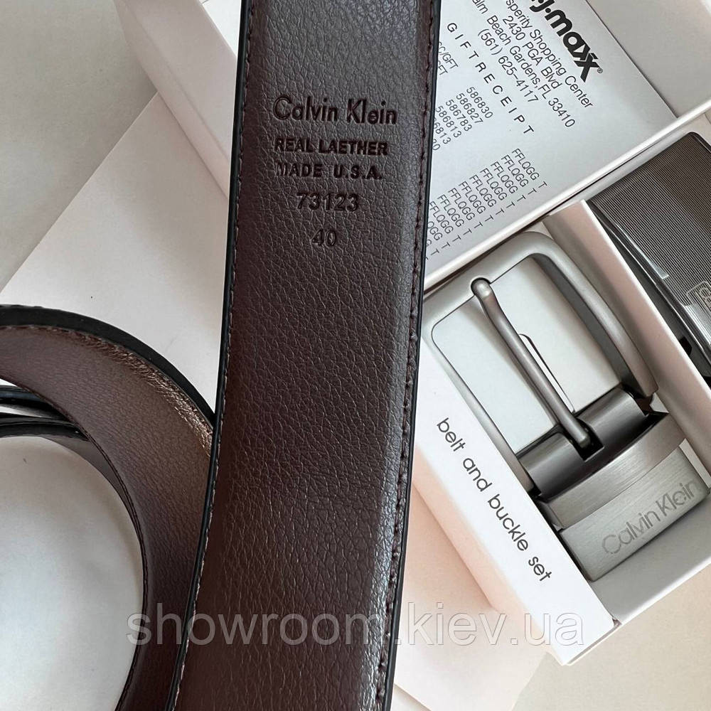 Чоловічий подарунковий набір (ремінь із двома пряжками) (415) Київ - фото 3
