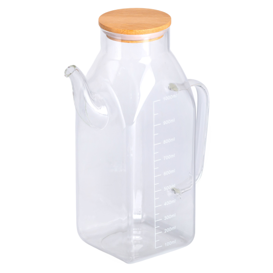 Контейнер для олії та оцту з бамбуковою кришкою 1 л Київ