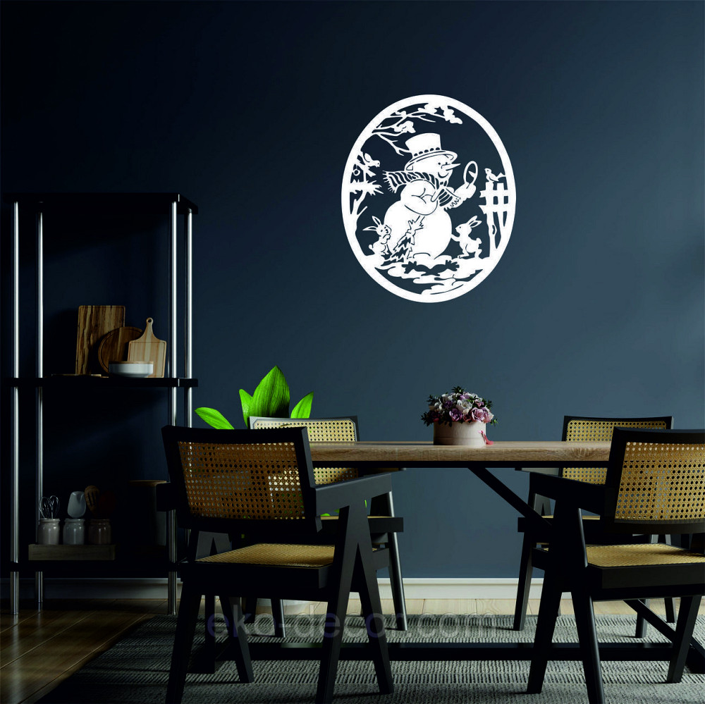 Декоративне настінне Панно «Сніговик», Декор на стену Київ - фото 6