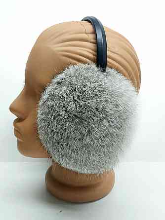 Хутряні навушники дитячі з кролика Сірий Харків