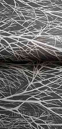 Шпалери вінілові на флізеліні гарячого тиснення Sintra Atmosphere метрові дерева гілки чорні сірі 512050 Київ