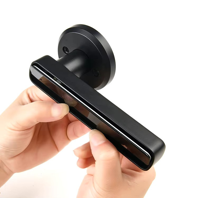 Умный дверной замок с Bluetooth кодовый KHS-GM3 биометрический с отпечатком пальца, черный Каменец-Подольский - изображение 7