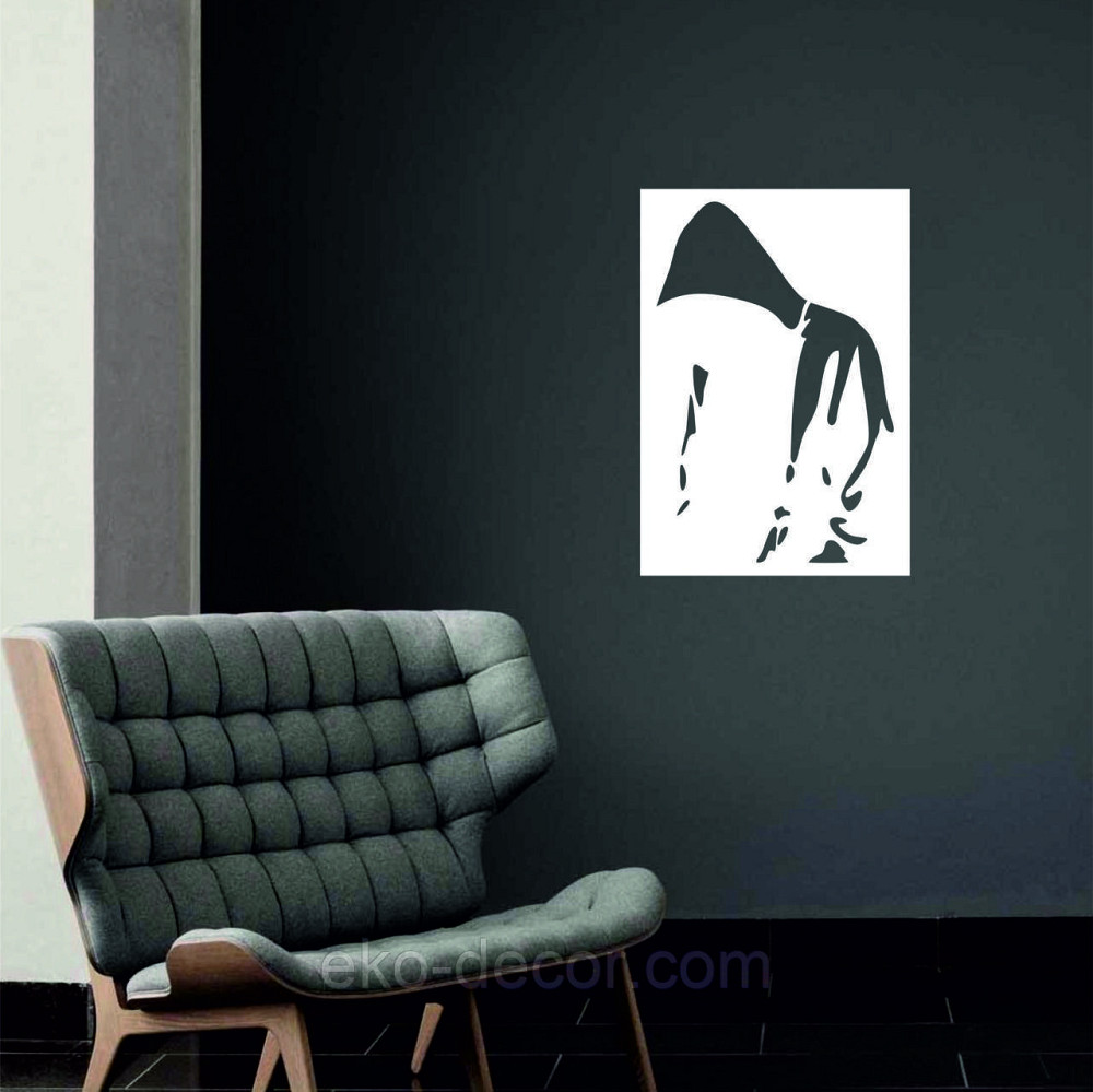 Декоративное настенное Панно «Силуэт мужчины», Декор на стену 50*34 см, Белый Киев - изображение 5