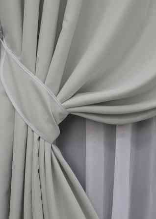 Комплект готовых штор VR-Textil Блэкаут Midnight № 1670ш Светло-серый 150х290 см 2 шт (33-0578) Киев