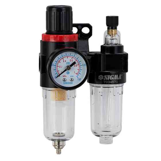 Блок підготовки повітря в зборі 500 л/хв 1/4" SIGMA (7034571) Київ