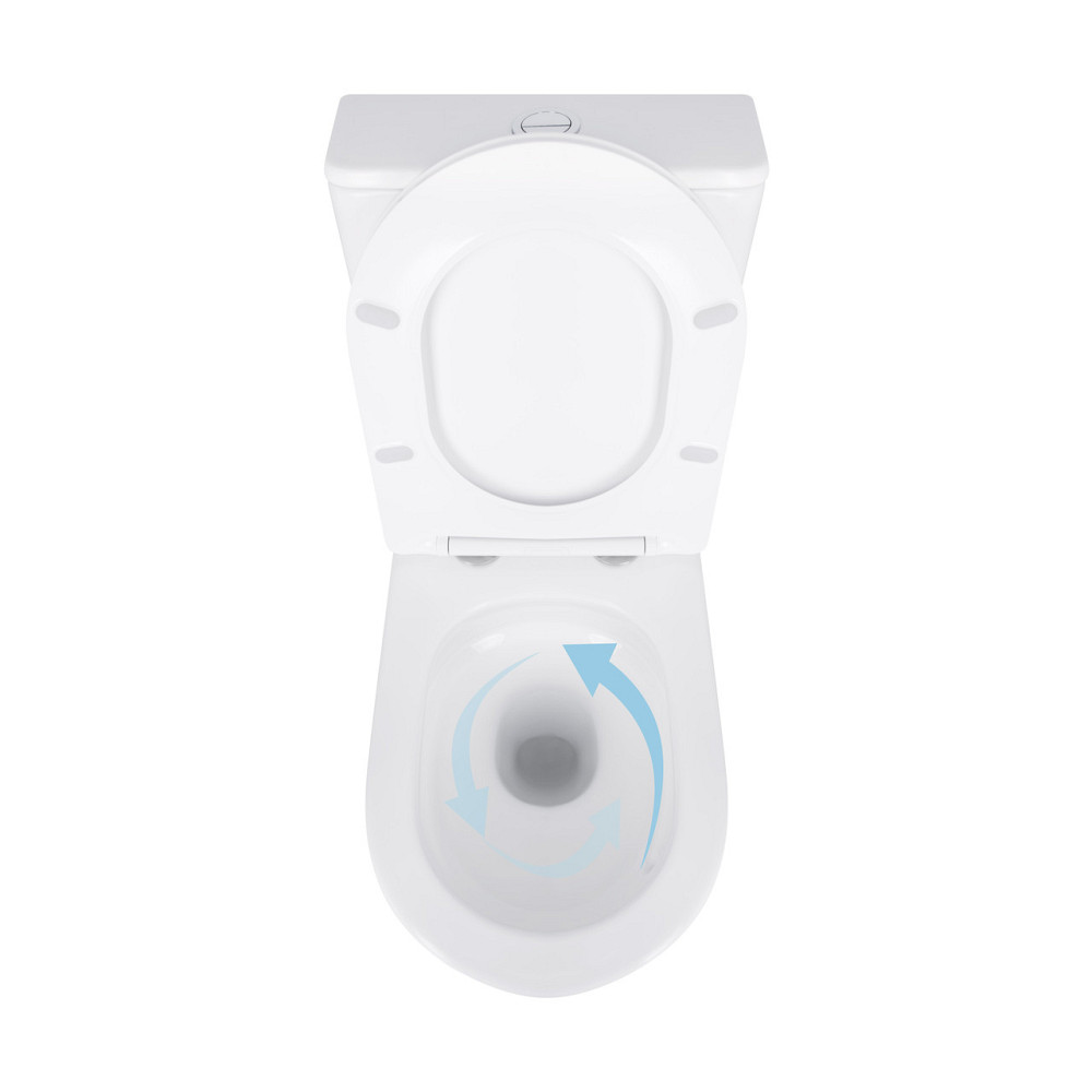 Унітаз підлоговий Qtap Virgo Ultra Quiet безобідковий із сидінням Soft-Close WHITE QT18226092AW Київ - фото 6