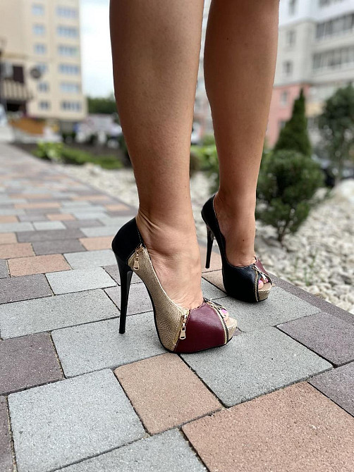 Туфлі жіночі ESMERALDA бордові еко-шкіра каблук 13см (T1782A-B286) Коломия - фото 8