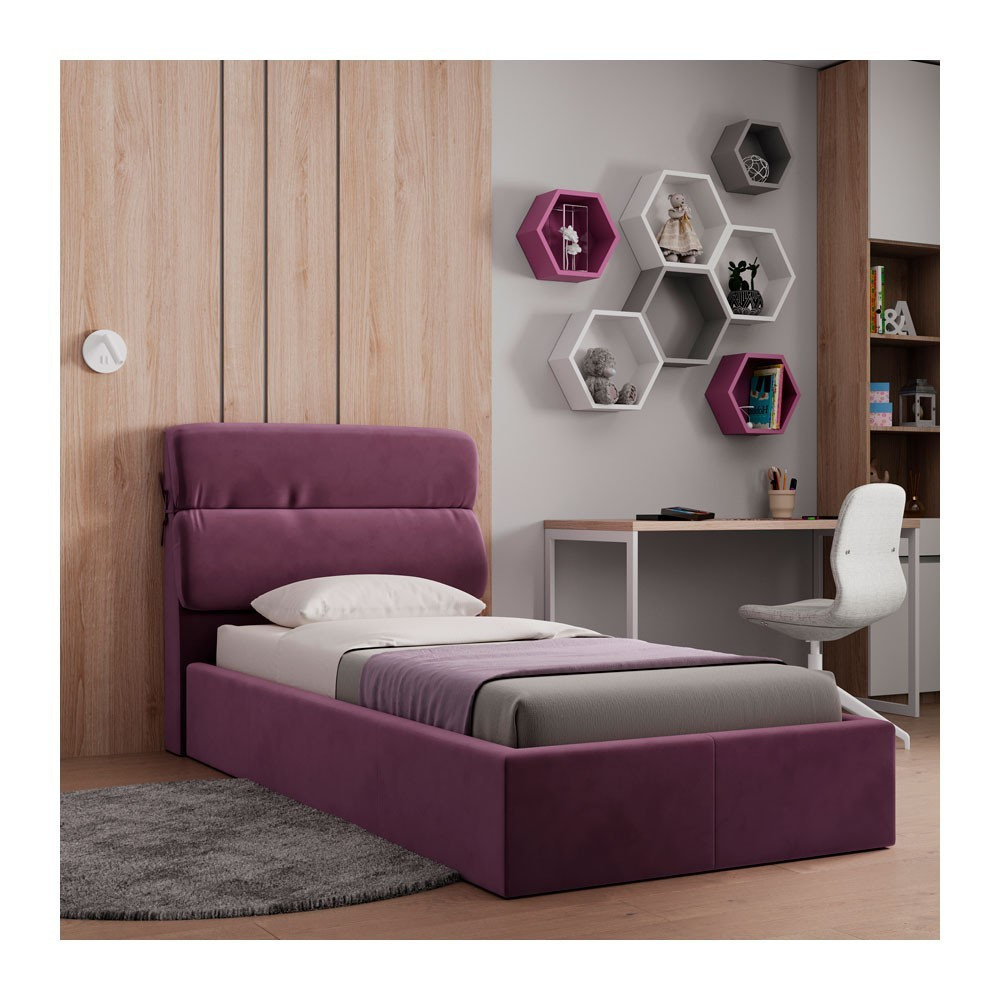 Ліжко EdinburghDesign Simple Violet Standart 120x190 фіолетовий Київ - фото 1