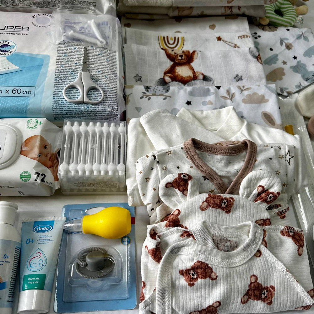 Набір для пологового будинку для новонародженого 33 предмети + прозора сумка в подарунок від ЕкоМама нейтральні кольори Кривий Ріг - фото 2