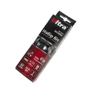 Набір біт 10мм з переходом. 1/2", 6 променів TORX 7 шт Т25-Т55, S2 (футляр) Ultra Мукачево