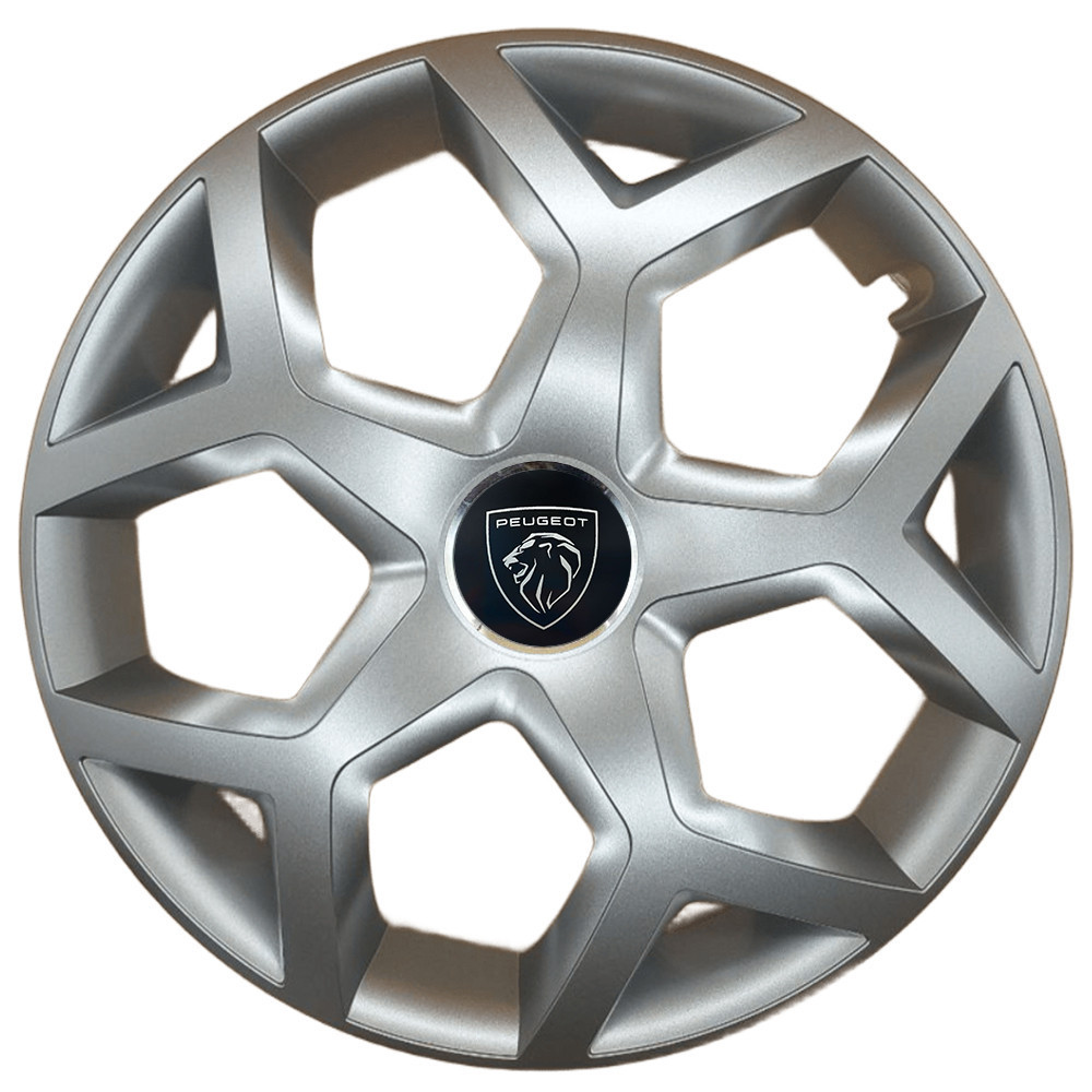 Автомобильные модельные колпаки R16 Peugeot NEW 435 4шт, SJS, серебристые Винница - изображение 1