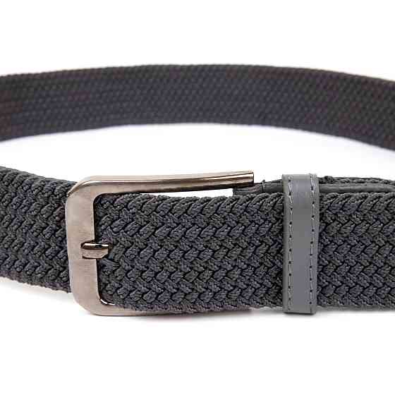 Текстильный ремень мужской классика Серый (Vintage) Киев