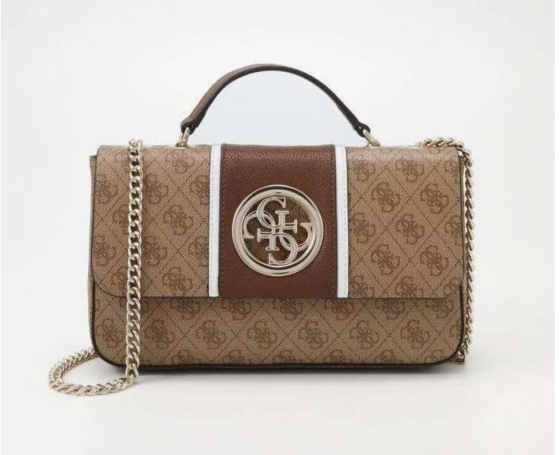 Стильная женская сумка на плечо Guess (6930) brown Киев