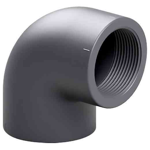 Коліно ПВХ Effast RGRGOG020B 90° перехідне, з внутрішньою різьбою d20x1/2" Київ