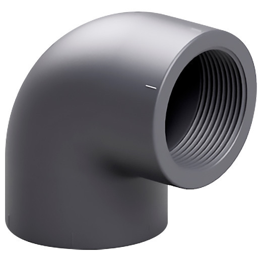 Коліно ПВХ Effast RGRGOG020B 90° перехідне, з внутрішньою різьбою d20x1/2" Київ - фото 1