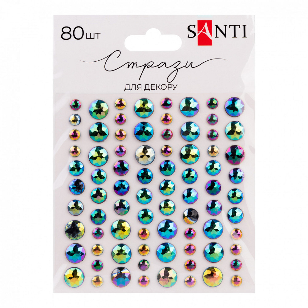Стрази "Santi" самоклеючі "Chameleon", 80 шт 743011, шт Київ - фото 1