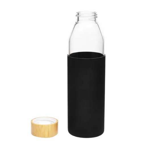 Пляшка 500мл з бамбуковою кришкою скло KAMILLE Житомир - фото 9