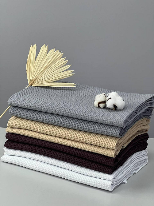 Вафельний рушник Ideal Textile 100х150 см 220 г/м2 (56861026) Коричневий Чернівці - фото 6