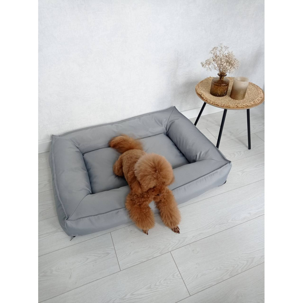 Водонепроницаемый лежак лежанка спальное место для животных со съемным чехлом серый L (90см) Киев - изображение 4