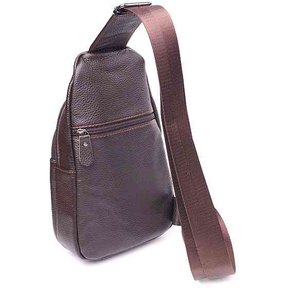 Удобная мужская сумка через плечо из натуральной кожи 21308 Vintage Коричневая Киев