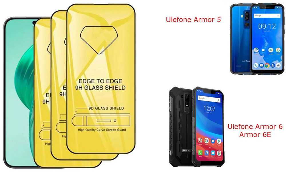 Защитное стекло DefenzoGlass для Ulefone Armor 5, Armor 6, Armor 6E – двойная прочность Киев - изображение 3