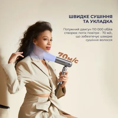 Фен Dreame Pocket Grey (AHD51-GR) Вінниця - фото 9
