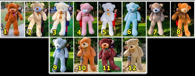 М'яка  іграшка подарунок на 8 березня плюшевий ведмедик Рафаель 200 см Сірий Тернопіль - фото 2