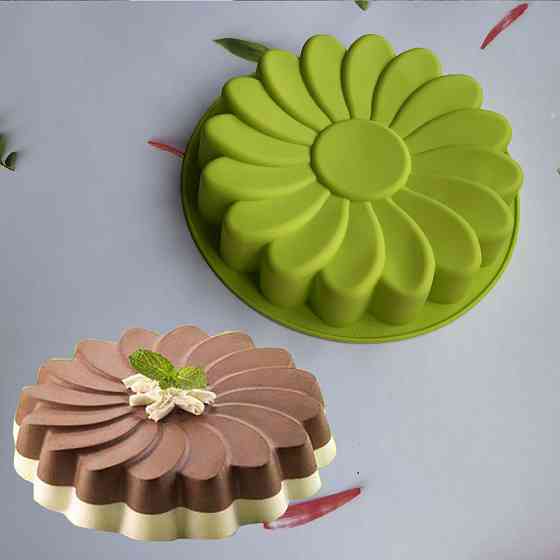 Молд силиконовый для выпечки Ромашка 225 мм салатовый Киев