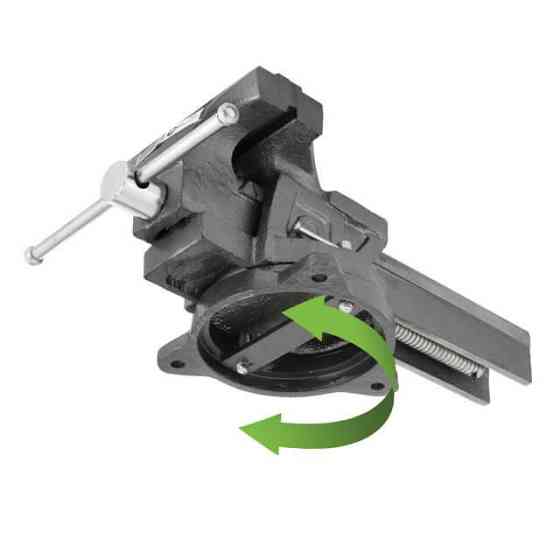 Тиски слесарные поворотные, 150 мм, 9,6 кг INTERTOOL HT-0083 Киев