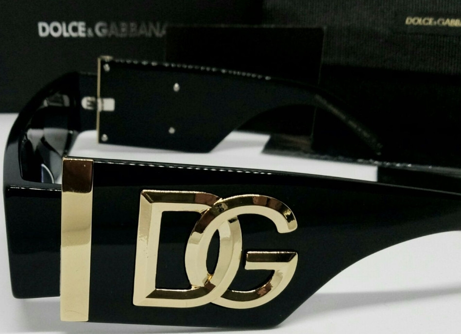 Брендовые модные узкие женские очки черные с золотым лого. Киев - изображение 4