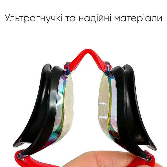 Окуляри для плавання Renvo Aries Pro Уні Anti-fog Червоний, Чорний OSFM (2SG100-04) Киев