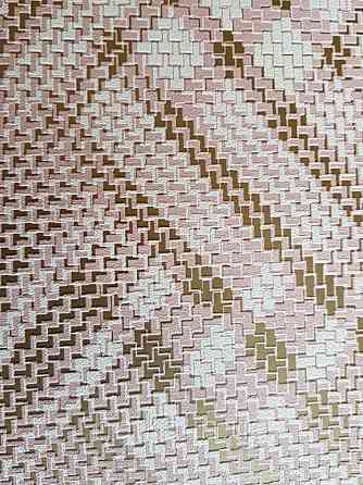 Шпалери вінілові на флізелін BN International 219701 Finesse геометрія абстракція 3д рожевий золото бежевий Київ