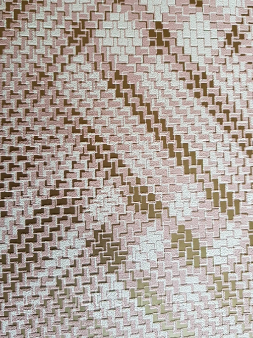 Шпалери вінілові на флізелін BN International 219701 Finesse геометрія абстракція 3д рожевий золото бежевий Київ - фото 2