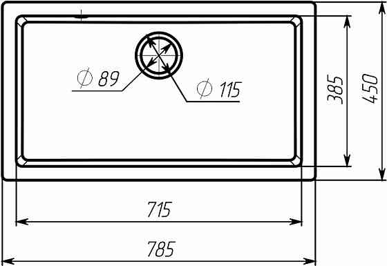 Гранітна мийка для кухні VALESO 7945 Paruana матова Графіт Коломыя