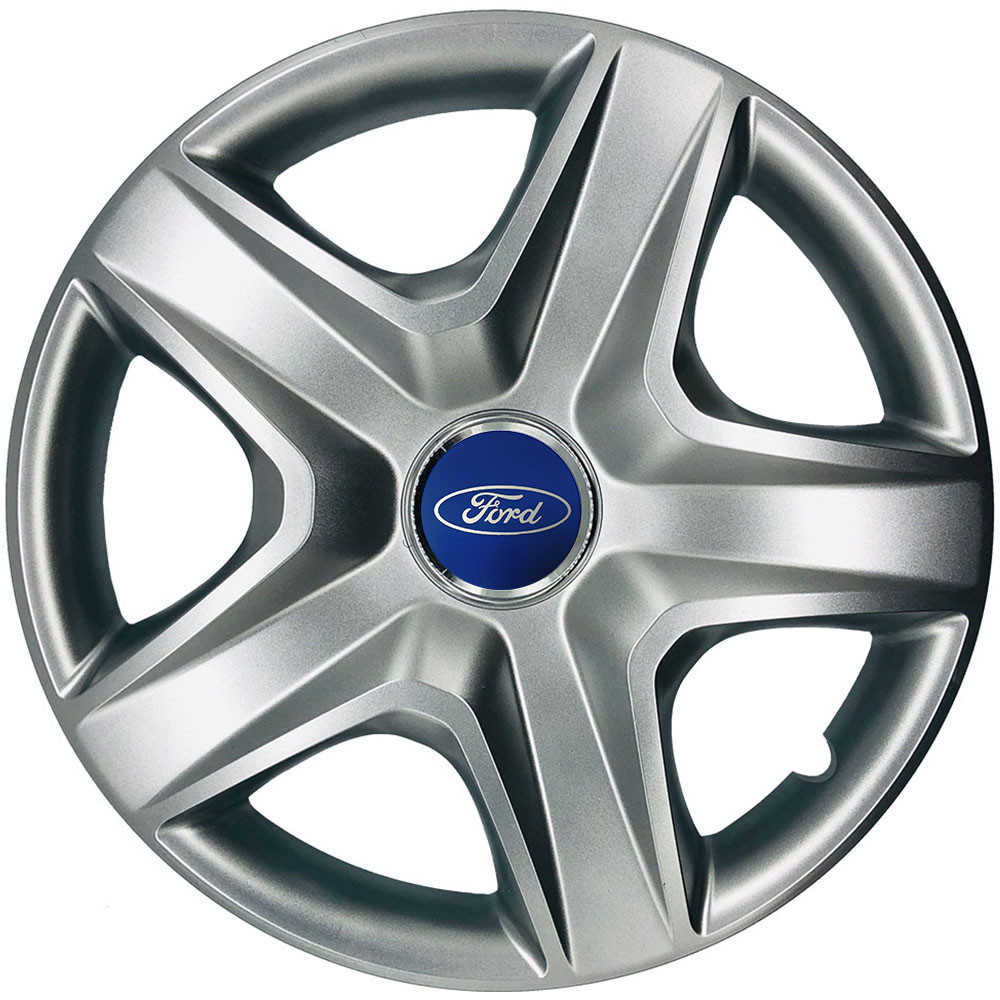 Автомобільні модельні ковпаки R13 Ford 101 4шт, SJS, сріблясті Київ - фото 1