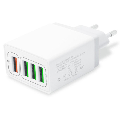 Зарядное устройство XoKo QC-405 4 USB 6.2A White (QC-405-WH) Винница - изображение 1
