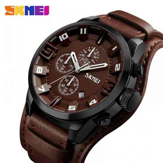 Чоловічий класичний годинник Skmei 9165 Brown-Brown Вінниця